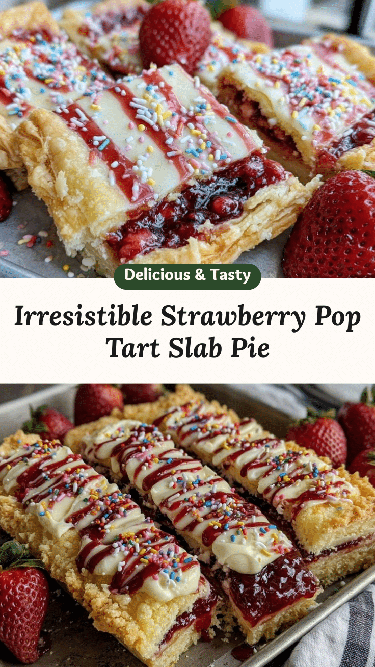 strawberry pop tart slab pie recipe