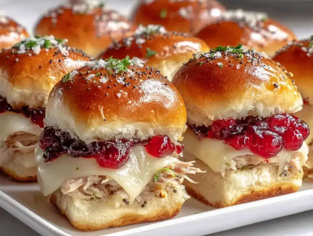 turkey cranberry sliders - featured image