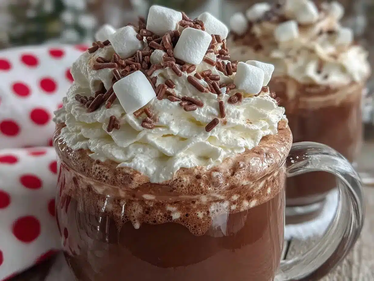 whipped hot chocolate preparation steps