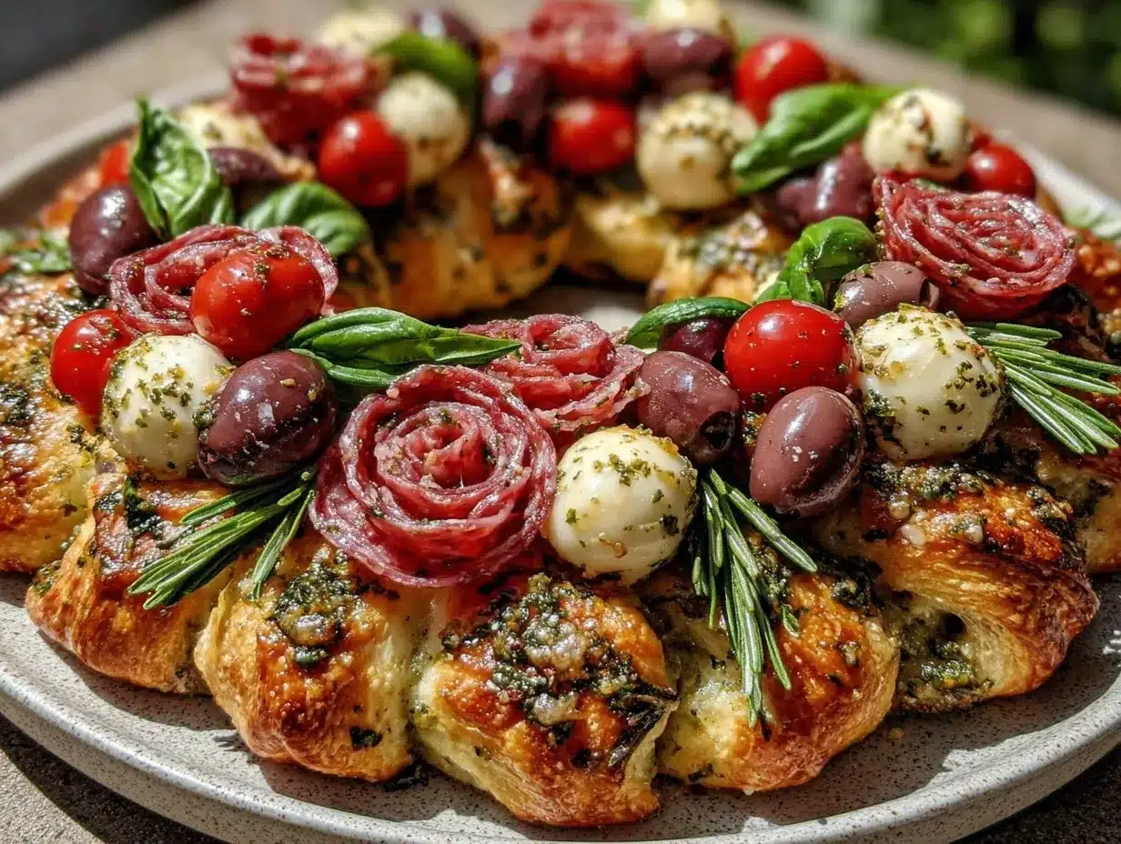 appetizer wreath preparation steps