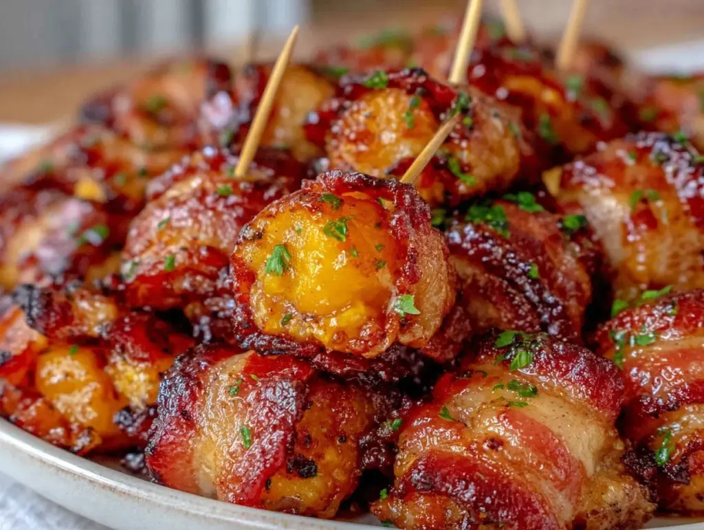 bacon-wrapped apricot bites - featured image