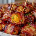 bacon-wrapped apricot bites - featured image