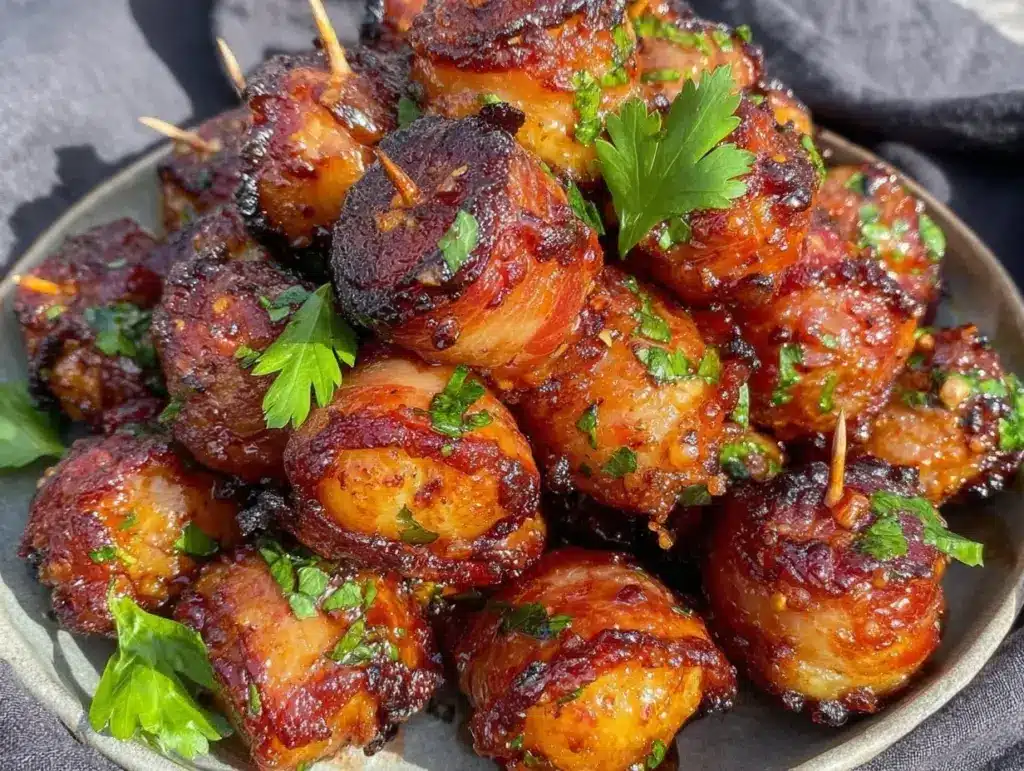 bacon-wrapped water chestnuts - featured image