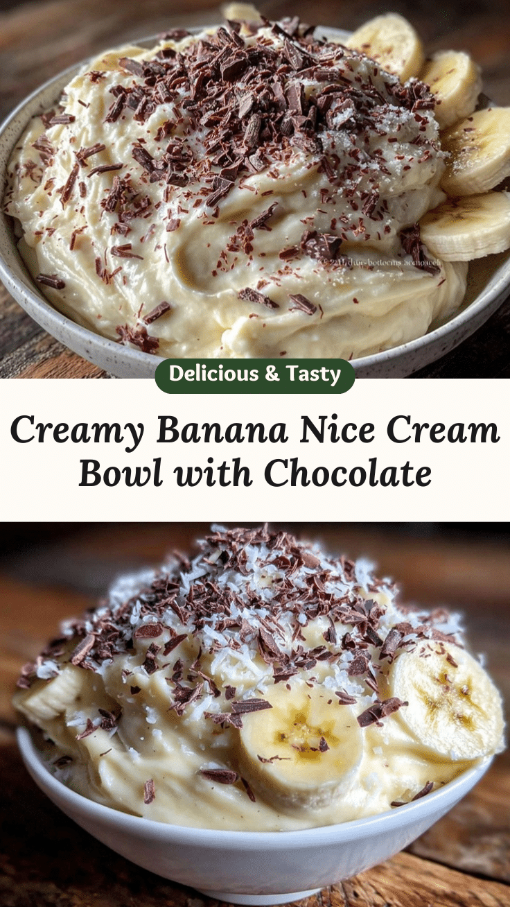 banana nice cream bowl recipe