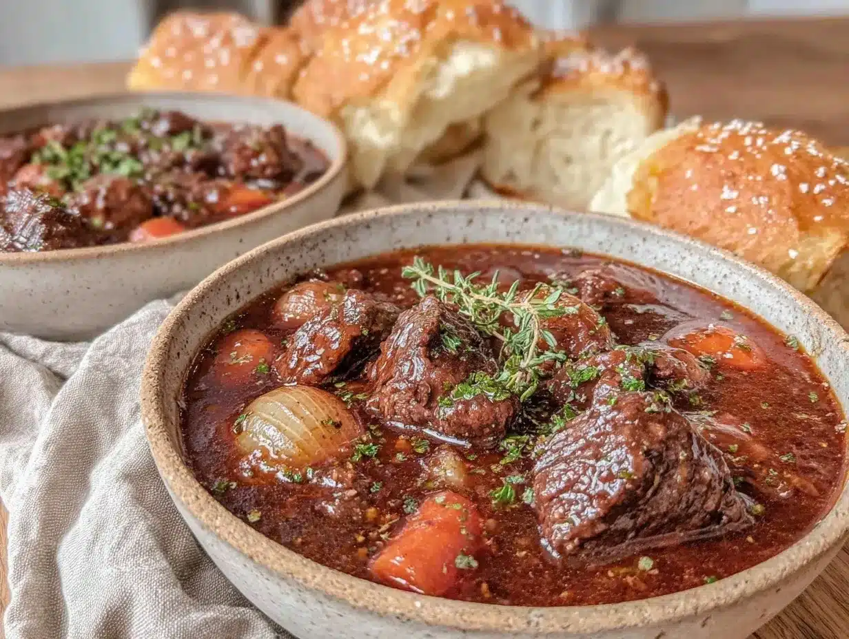 beef stew with red wine preparation steps