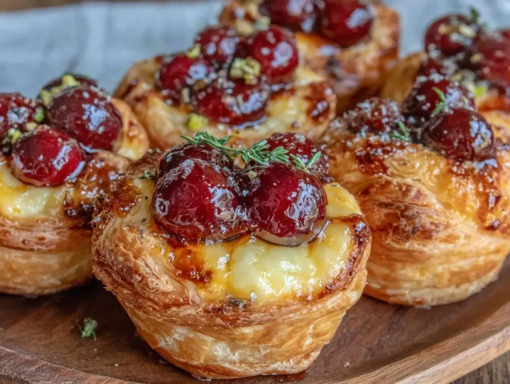 Brie Cherry Pastry Cups - featured image