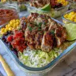 chicken burrito bowls - featured image