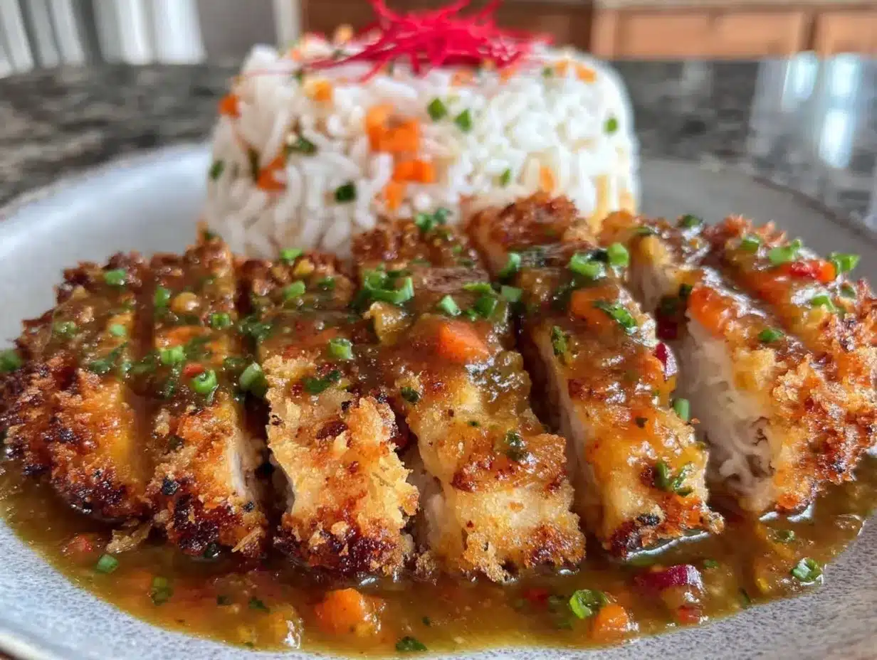chicken katsu curry bowl preparation steps