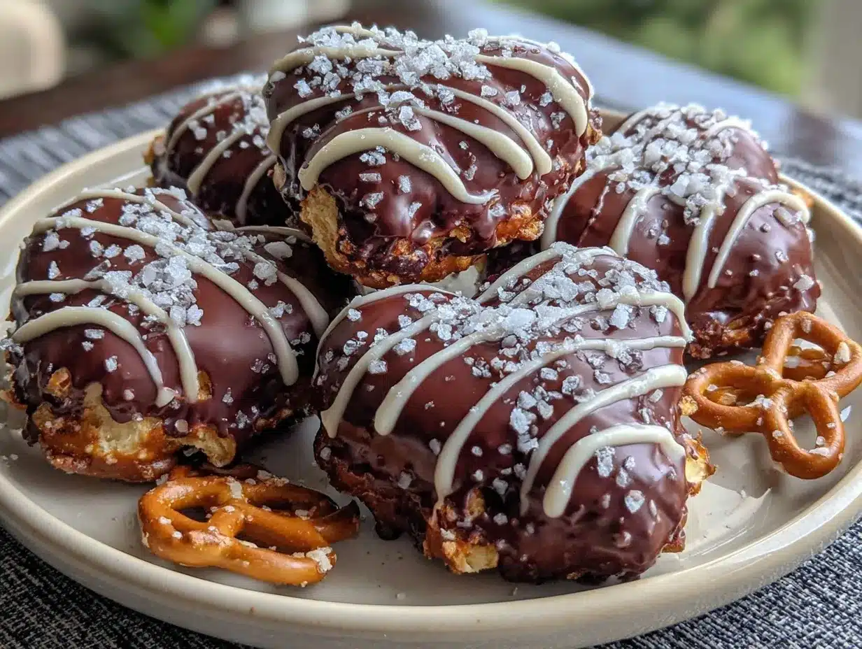 chocolate covered pretzel hearts preparation steps