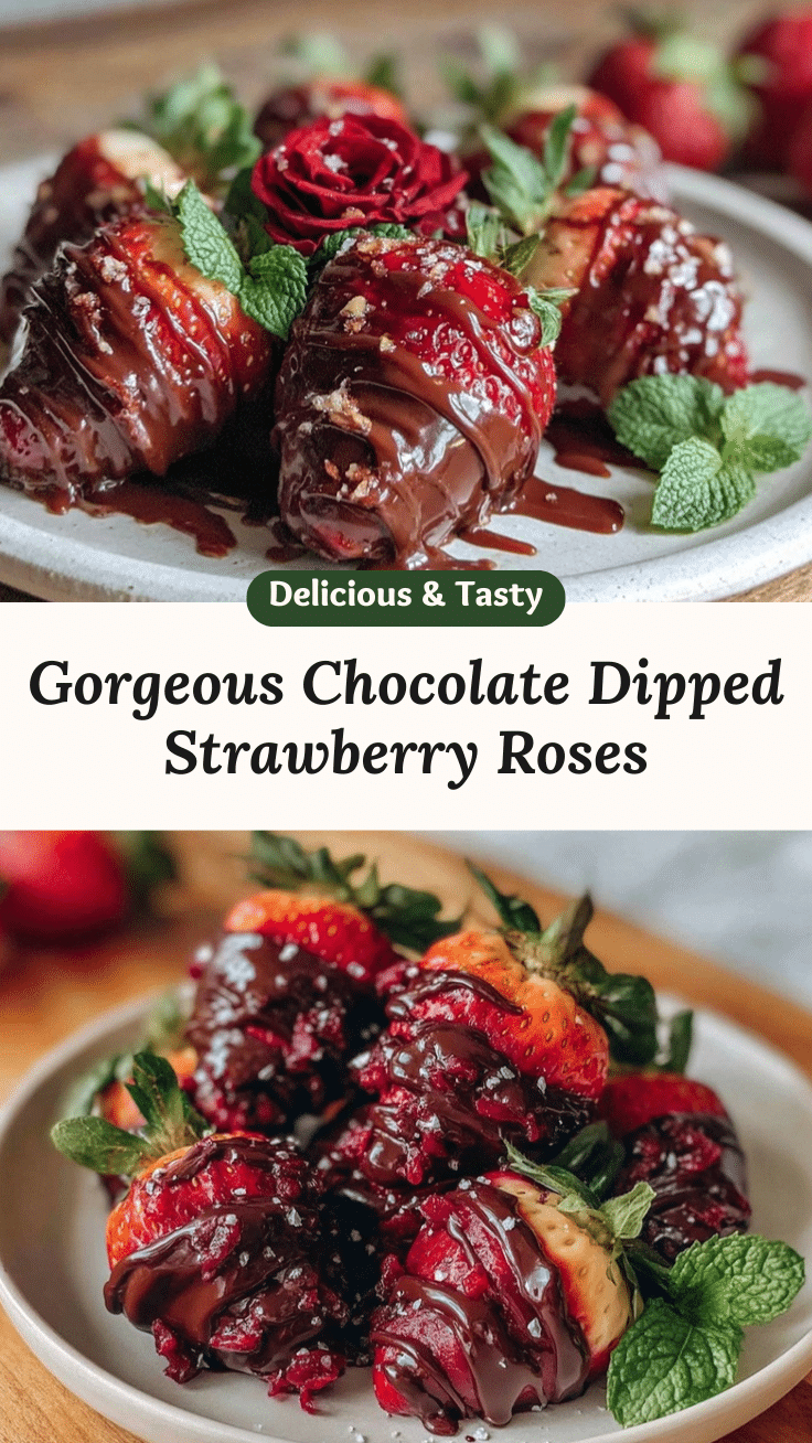 chocolate dipped strawberry roses recipe