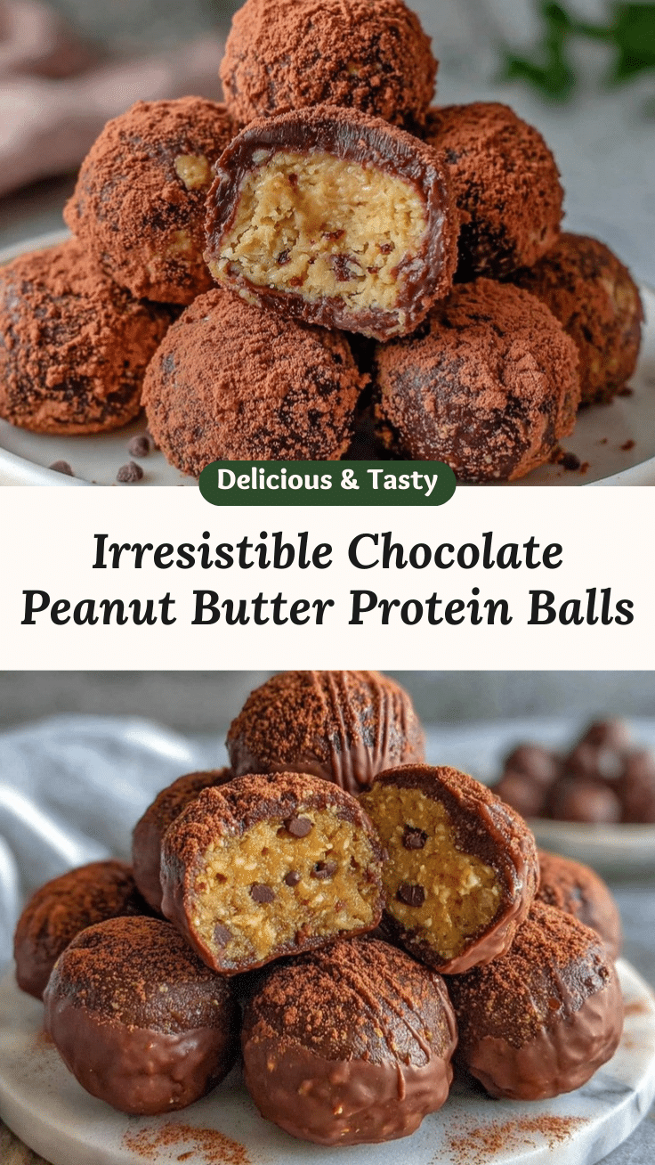 chocolate peanut butter protein balls recipe