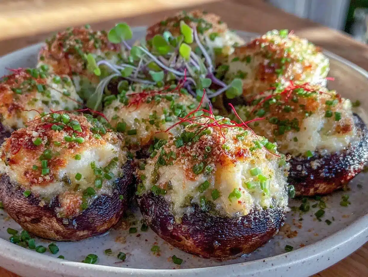 crabmeat stuffed mushrooms preparation steps