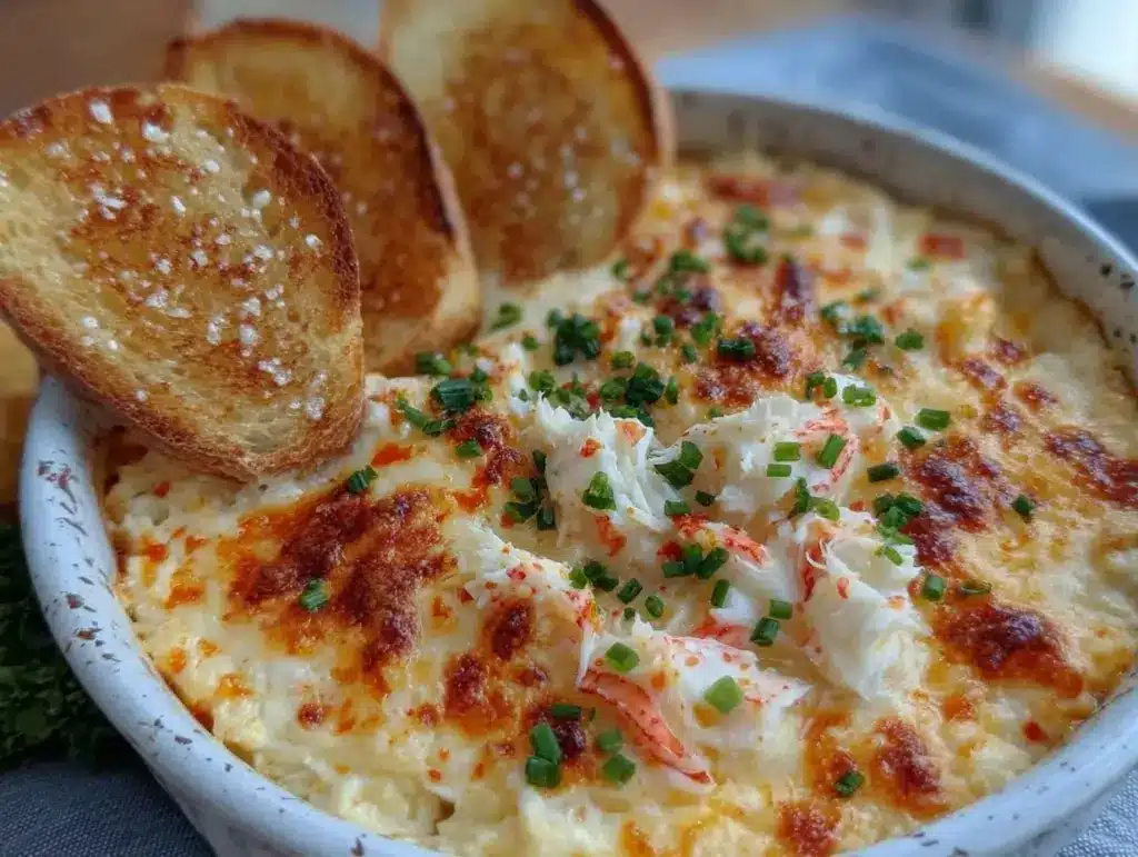 creamy baked crab dip - featured image