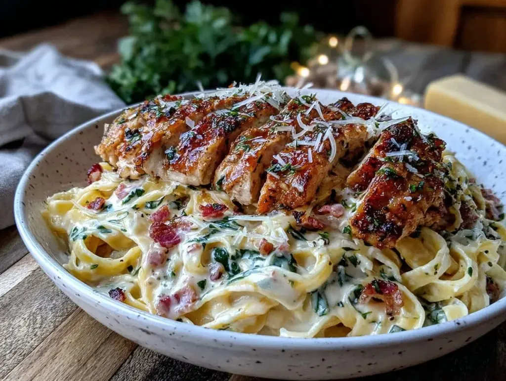 creamy chicken Alfredo pasta - featured image