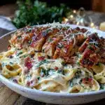 creamy chicken Alfredo pasta - featured image
