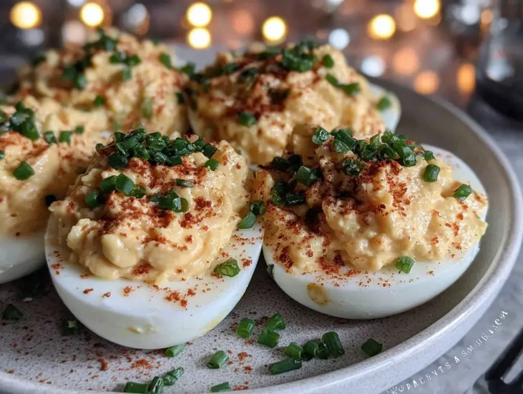 creamy deviled eggs - featured image