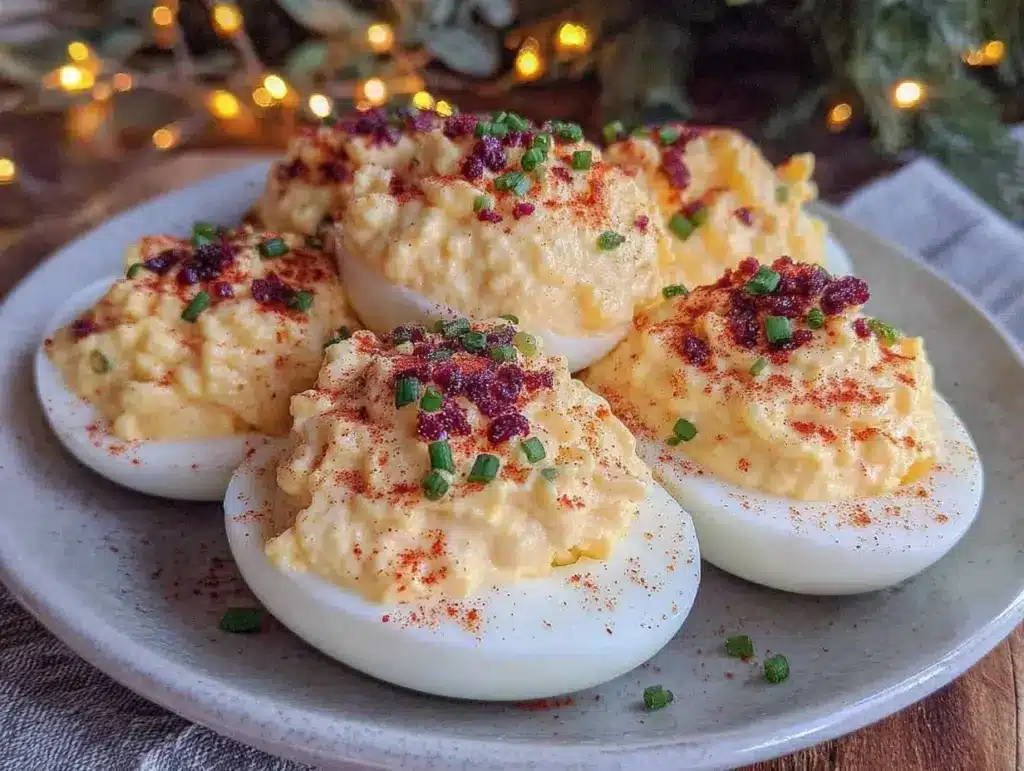 creamy deviled eggs - featured image
