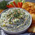 creamy dill pickle dip - featured image
