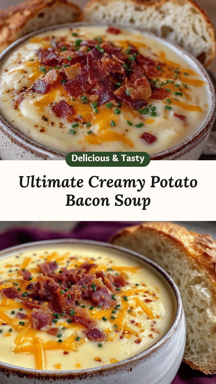 creamy potato soup with bacon bits recipe
