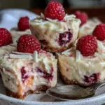 creamy raspberry white chocolate mousse cups - featured image