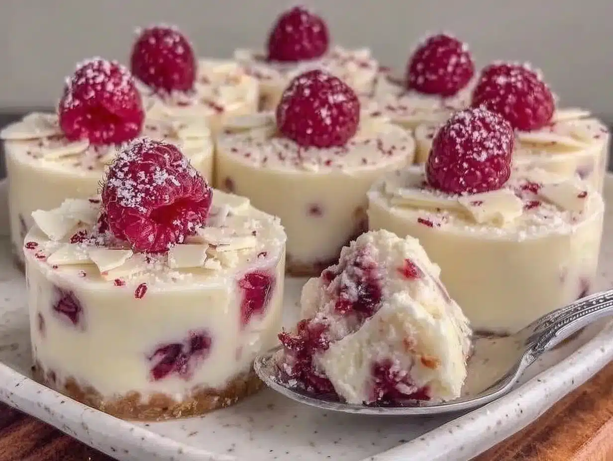 creamy raspberry white chocolate mousse cups preparation steps