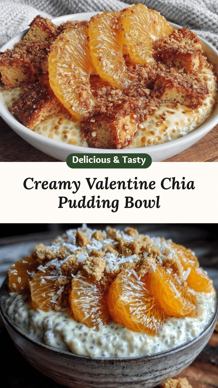 Creamy Valentine Chia Pudding Bowl recipe