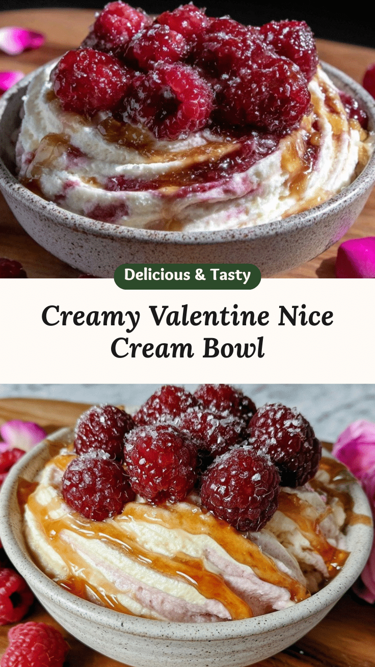 creamy valentine nice cream bowl recipe