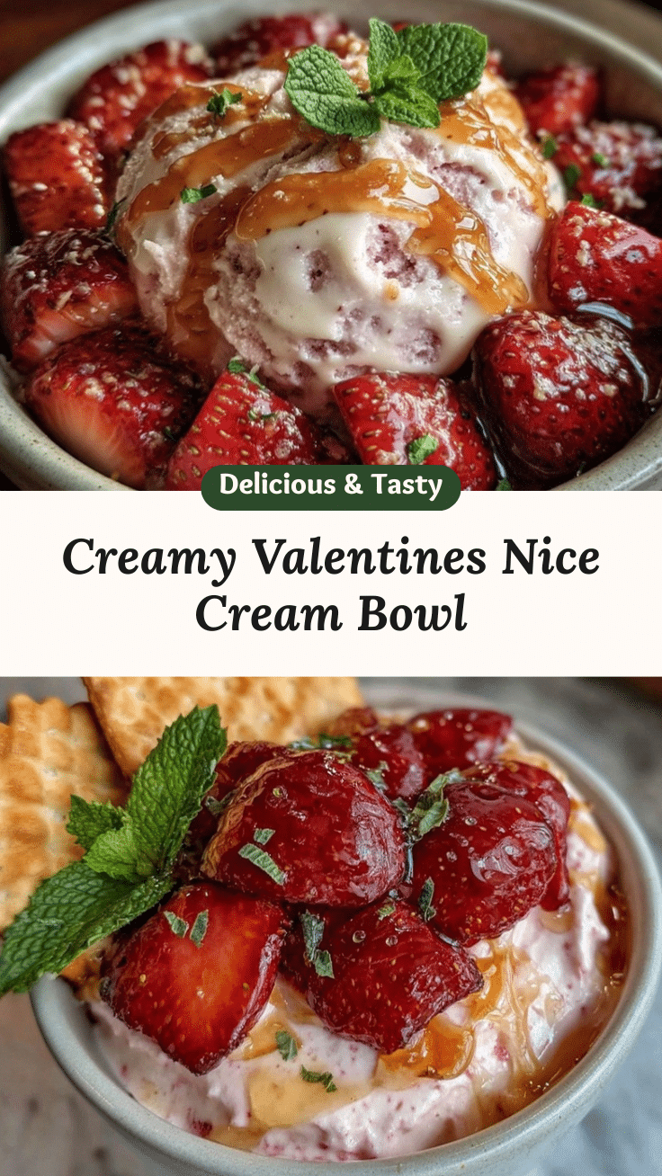 Creamy Valentines Nice Cream Bowl recipe