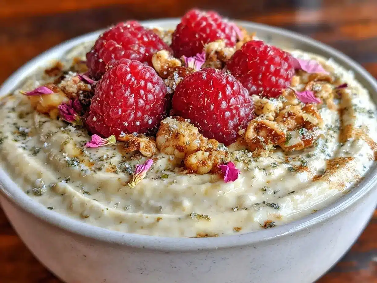 creamy valentines oatmeal bowl preparation steps