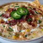 creamy white chicken chili - featured image
