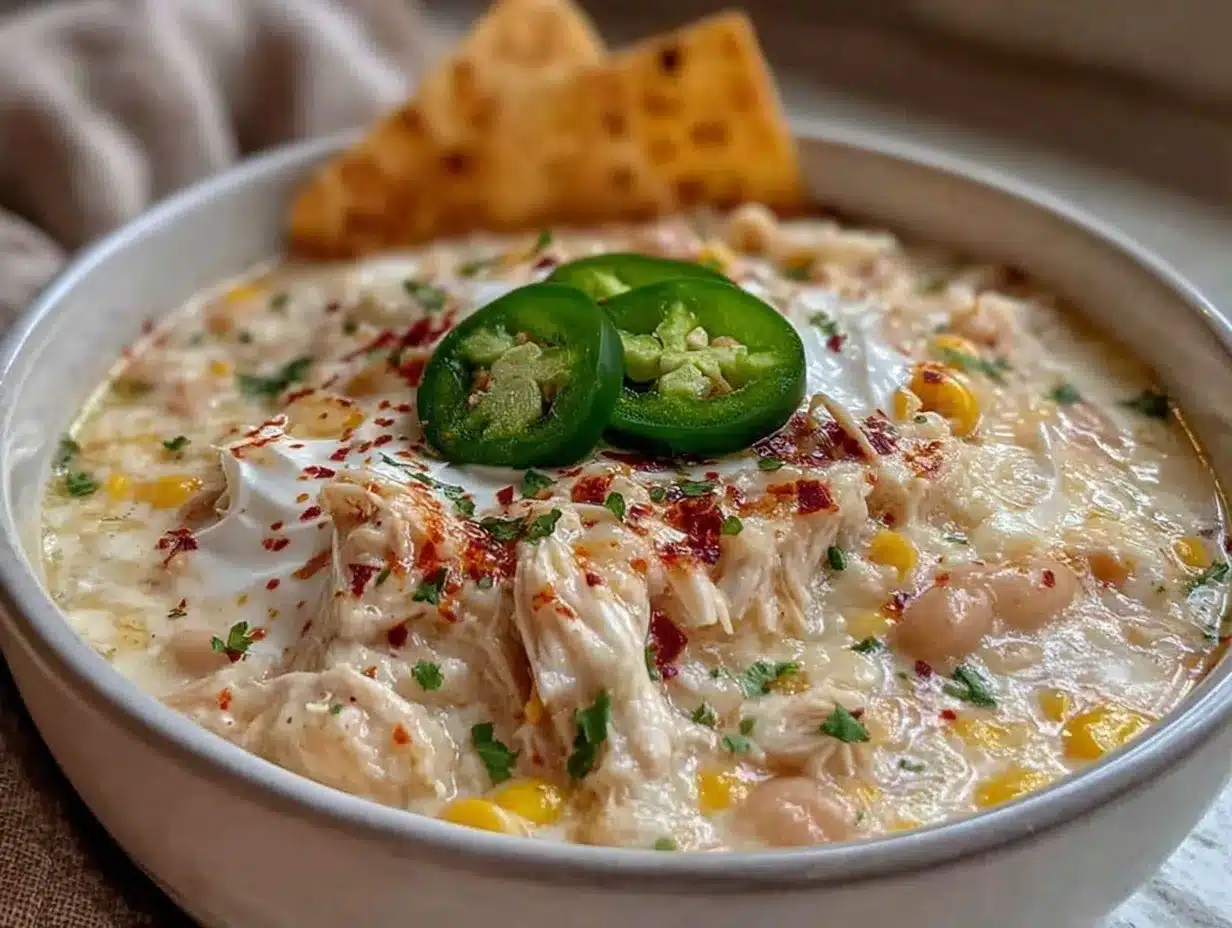 creamy white chicken chili preparation steps