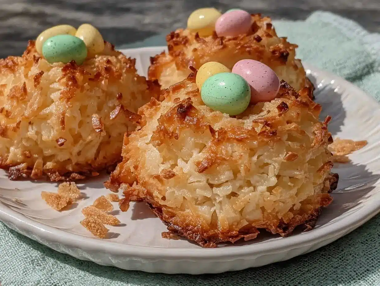 crispy bird’s nest coconut macaroons preparation steps