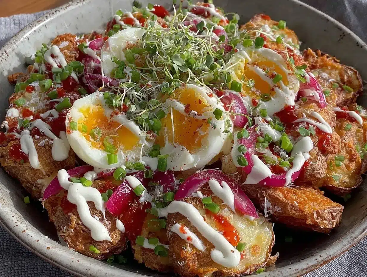 crispy potato skins nourish bowl preparation steps