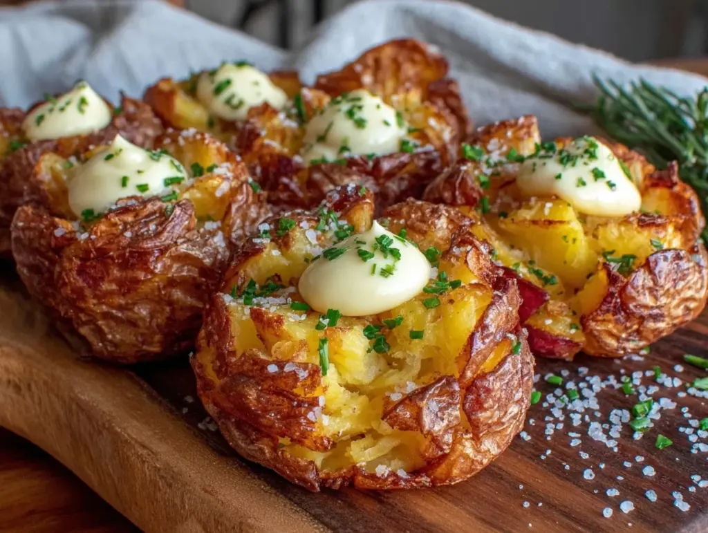crispy smashed potatoes - featured image