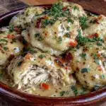 crockpot chicken and fluffy dumplings - featured image
