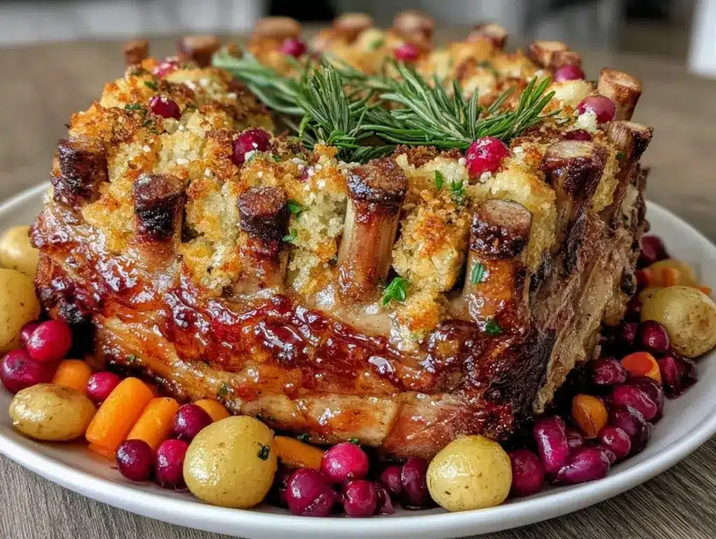 crown pork roast recipe - featured image