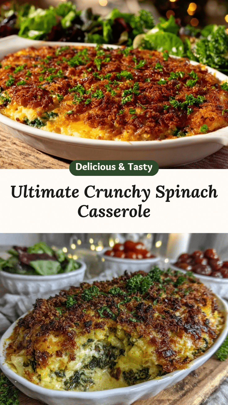 Crunchy Spinach Casserole recipe