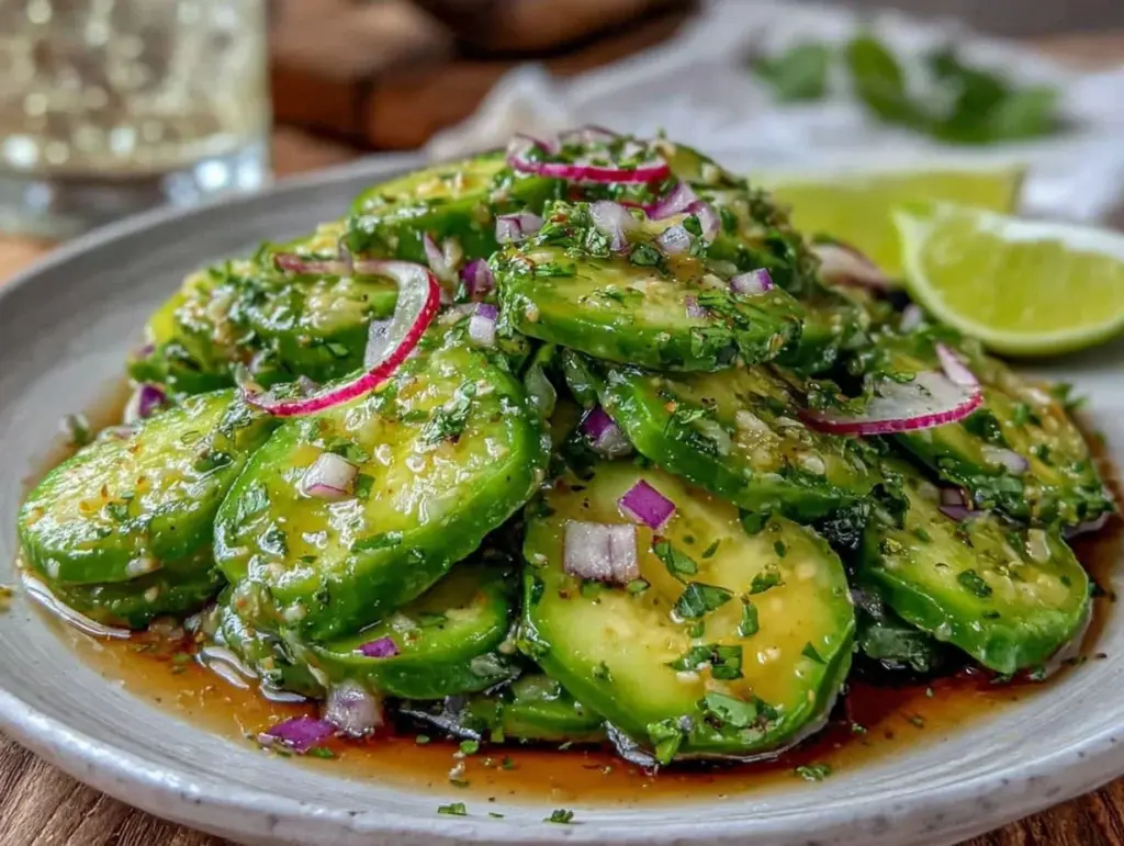 cucumber avocado salad - featured image