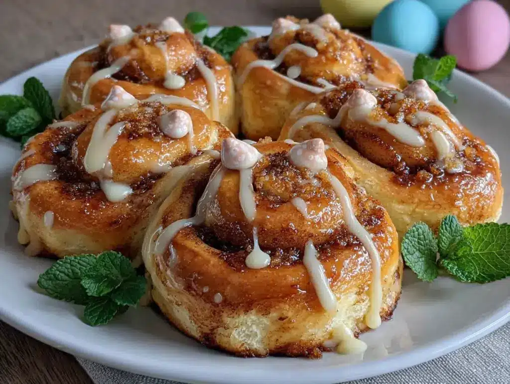 Easter Bunny Cinnamon Rolls - featured image