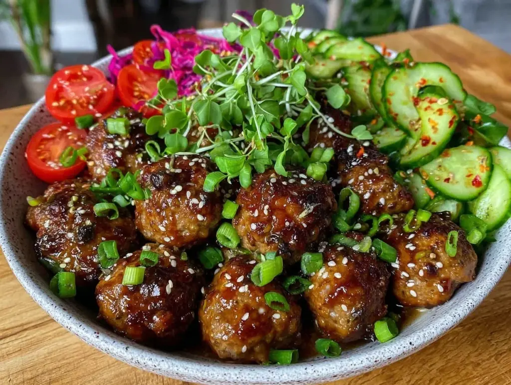 easy nourish bowl turkey meatballs - featured image