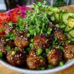 easy nourish bowl turkey meatballs - featured image