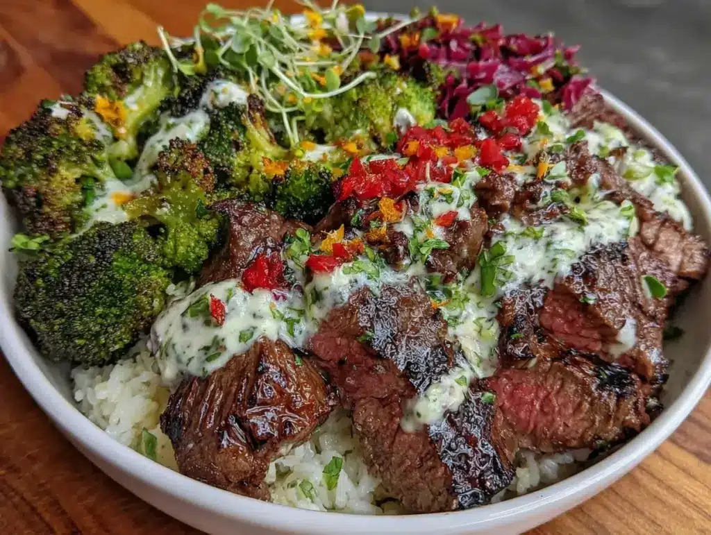 Flavorful Galentines Nourish Bowl with Steak - featured image