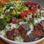 Flavorful Galentines Nourish Bowl with Steak - featured image