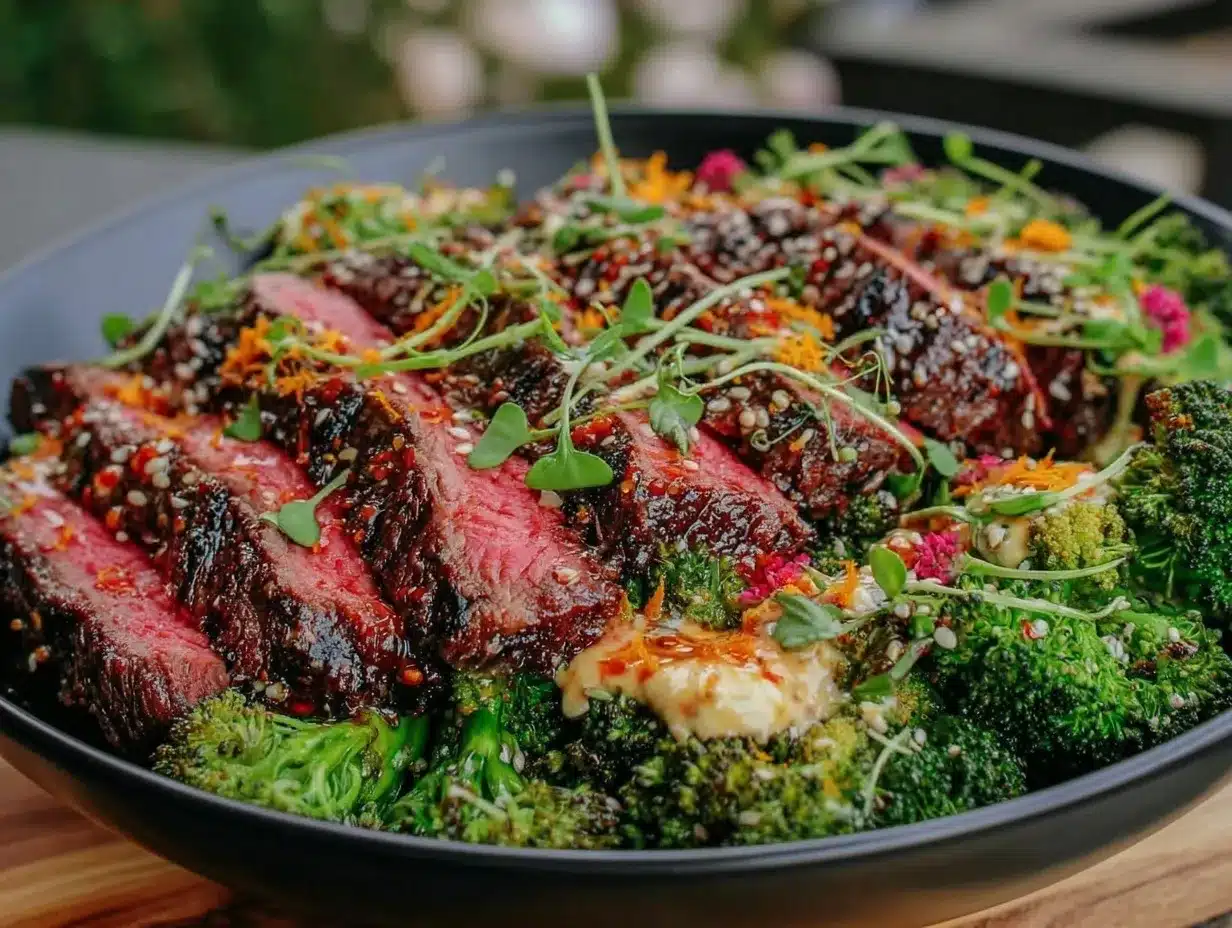 Flavorful Galentines Nourish Bowl with Steak preparation steps