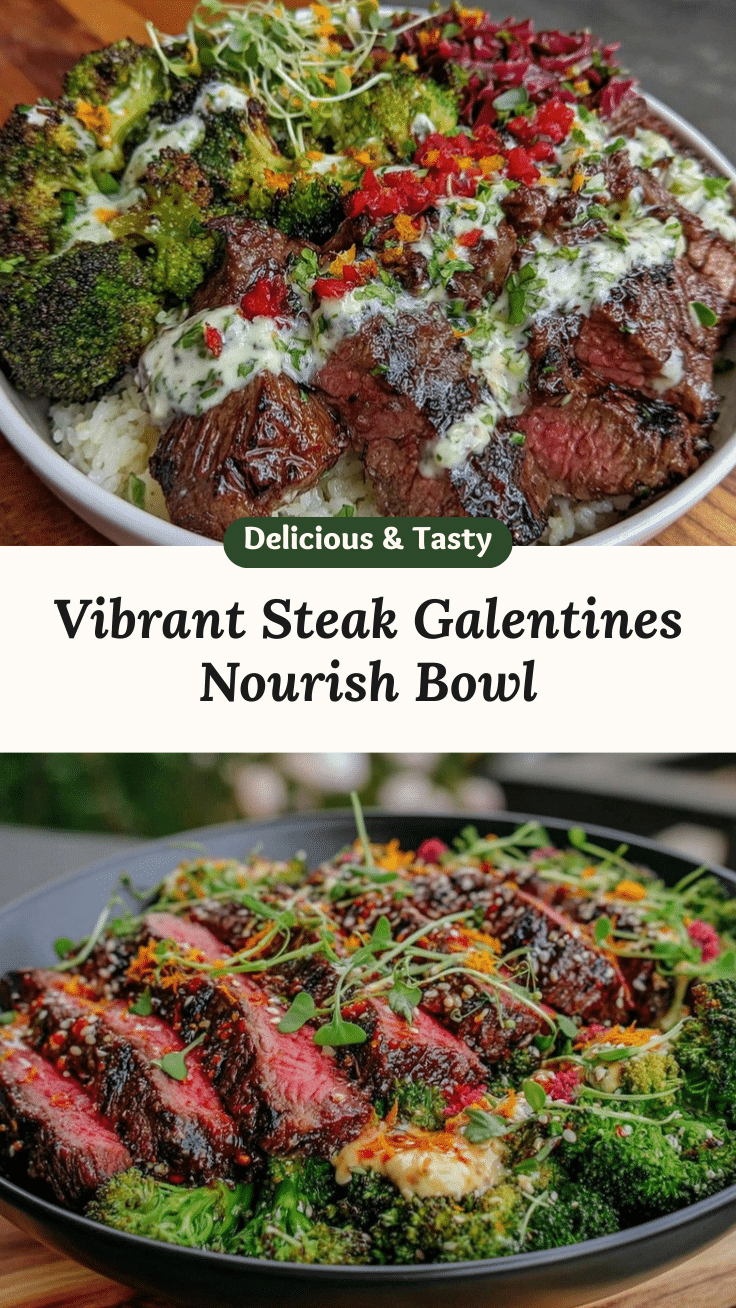 Flavorful Galentines Nourish Bowl with Steak recipe