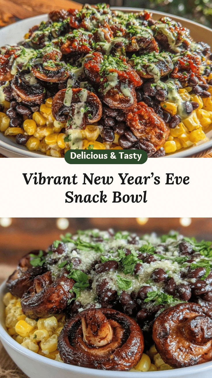 Fresh New Year’s Eve Snacks Dinner Bowl recipe