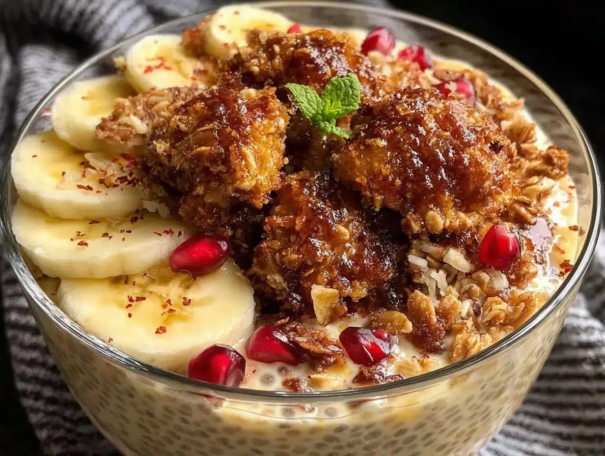 fresh valentines chia pudding bowl preparation steps