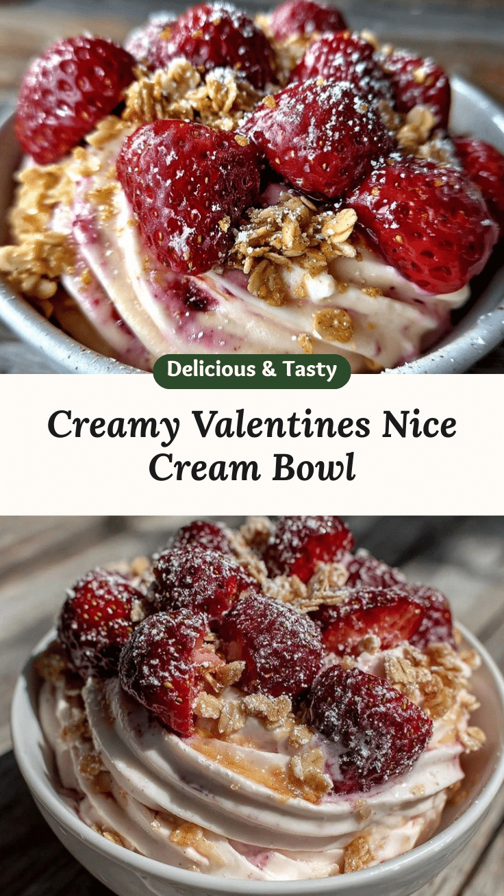 Fresh Valentines Nice Cream Bowl recipe