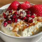 fresh valentines strawberries chia pudding bowl - featured image