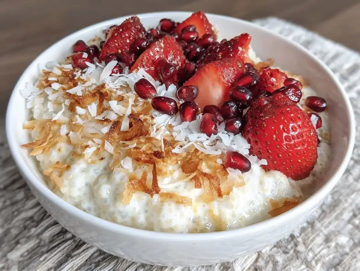 fresh valentines strawberries chia pudding bowl preparation steps